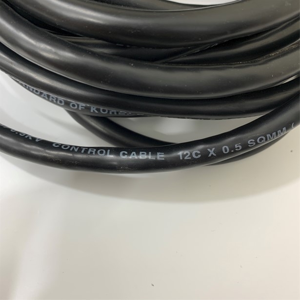 Dây Cáp Hàn Và Đấu Mạch Điều Khiển Tín Hiệu SANG JIN 12 Core x 0.5 SQmm Black 250V Cable OD 10mm Length 1M