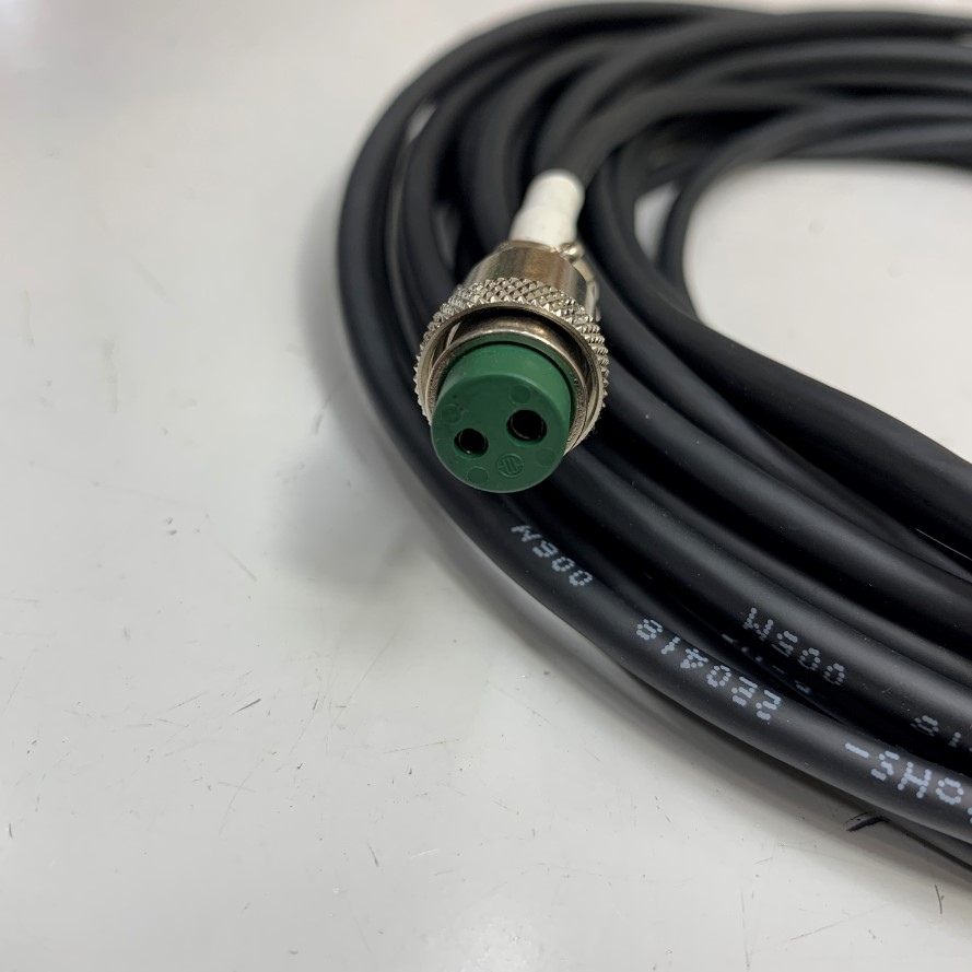 Dây Nguồn 5.8M 19ft IMOTPEV-S 22AWG × 2C (0.3SQ) 2517 105°C 300V VW-1 Connector 2 Pin Round Female Circular to 2 Core Ends For Robot Cable, Industrial Camera