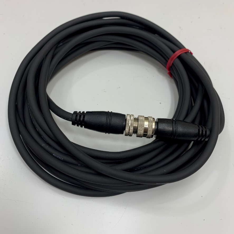 Cáp Điều Khiển Dài 5M 17ft Keyence M12 A-Code 12 Pin Male to Female Straight Extension Cable For Industrial Plug Sensor Connector