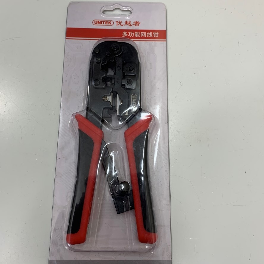 Kìm Bấm Mạng UNITEK RJ45 Crimping Stripping & Cutting Tool Ethernet For Cat6 Cat5e RJ45 UTP/STP RJ11 and RJ12 Telephone Connectors