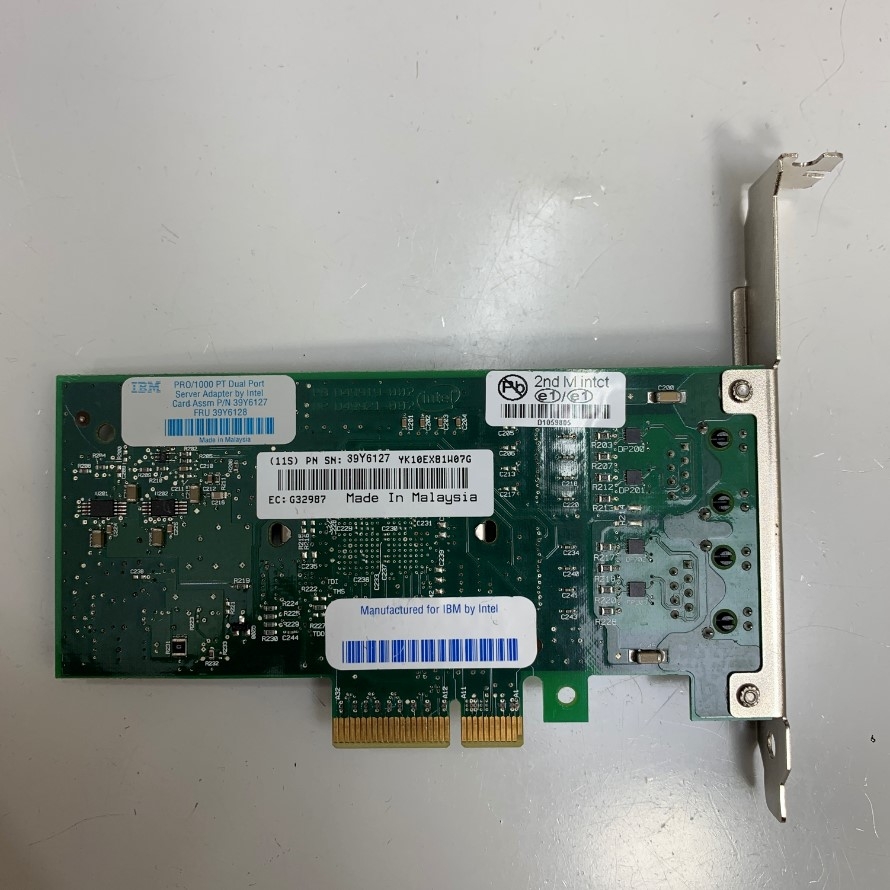 Card Mạng PCI-E X4 Slots Intel PRO/1000 PT Dual Port Server Adapter 2 Port RJ45 Gigabit Ethernet Chipset Intel 39Y6127 IBM For Server, Industrial PC, Desktop Computer