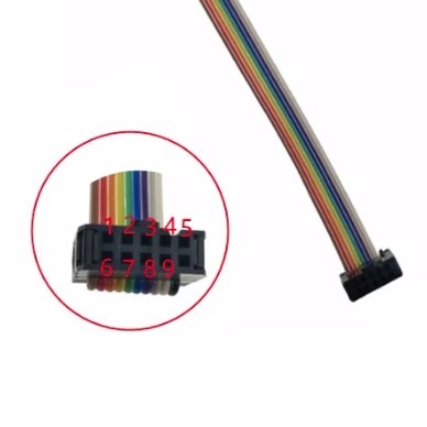 Cáp Chuyển Đổi Flat Ribbon Cable 10 Pin IDC Connector Pitch 2.54mm to RS232 DB9 Male Length 1M