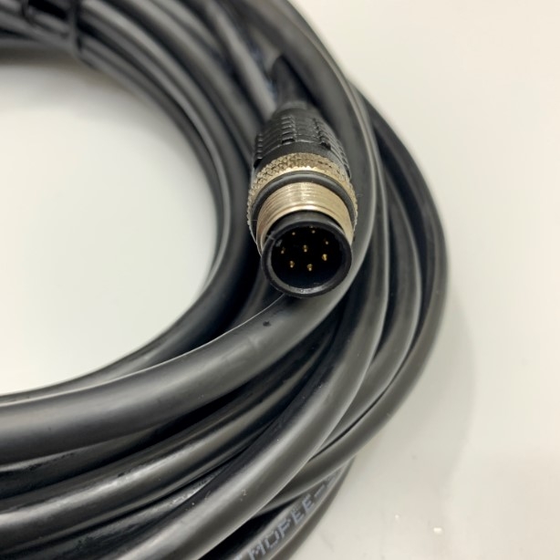 Cáp Kết Nối Cognex CCB-84901-1004-10 Dài 10M Machine Vision Sensor Ethernet Cable Cognex M12 Male Ethernet Cable A-Code 8 Pin RJ45