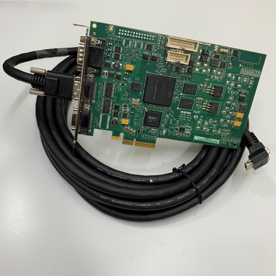 Combo Card Matrox Solios SOL2MEVCLB + Cable OKI Electric OKI-GCL-SADTS-650 Dài 6.5M Cable SDR 26 Pin Male to Male For Industrial Camera