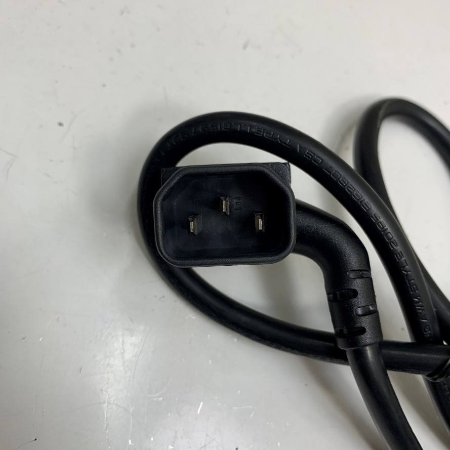 Dây Nguồn 1M 3.3ft AC Power Cord 90 Degrees Left Angle C14 to C13 10A 250V 18AWG 3x1.0mm² Cable