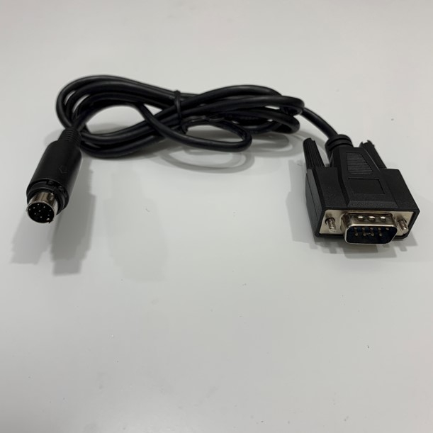 Cáp Lâp Trình GT01-C10R4-8P Cable RS-422 Dài 1M Mini Din 8 Pin to DB9 Male For HMI Mitsubishi GOT1000, GOT12, GOT14, GOT15 Series Với PLC Mitsubishi Melsec FX Series