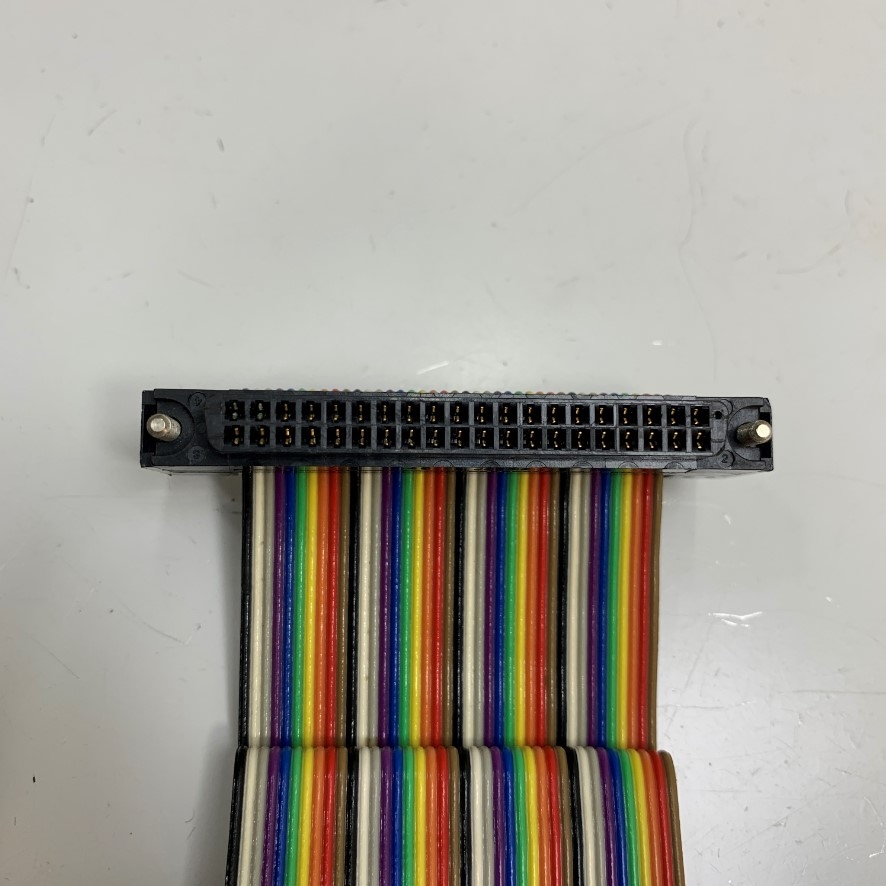 Cáp Original A6CON1 40 Pin to A6CON1 40 Pin Dài 35Cm Cable Flat Ribbon Data Rainbow Color For PLC I/O Cable Control Mitsubishi Q Series witch Terminal Board