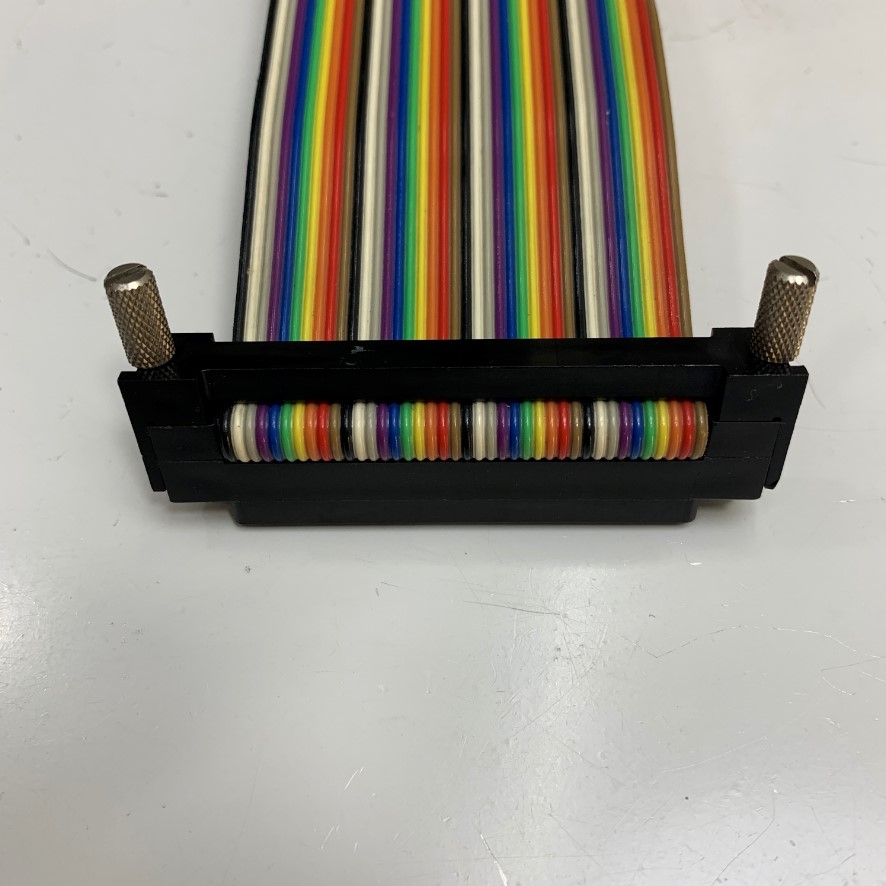 Cáp Original A6CON1 40 Pin to A6CON1 40 Pin Dài 35Cm Cable Flat Ribbon Data Rainbow Color For PLC I/O Cable Control Mitsubishi Q Series witch Terminal Board