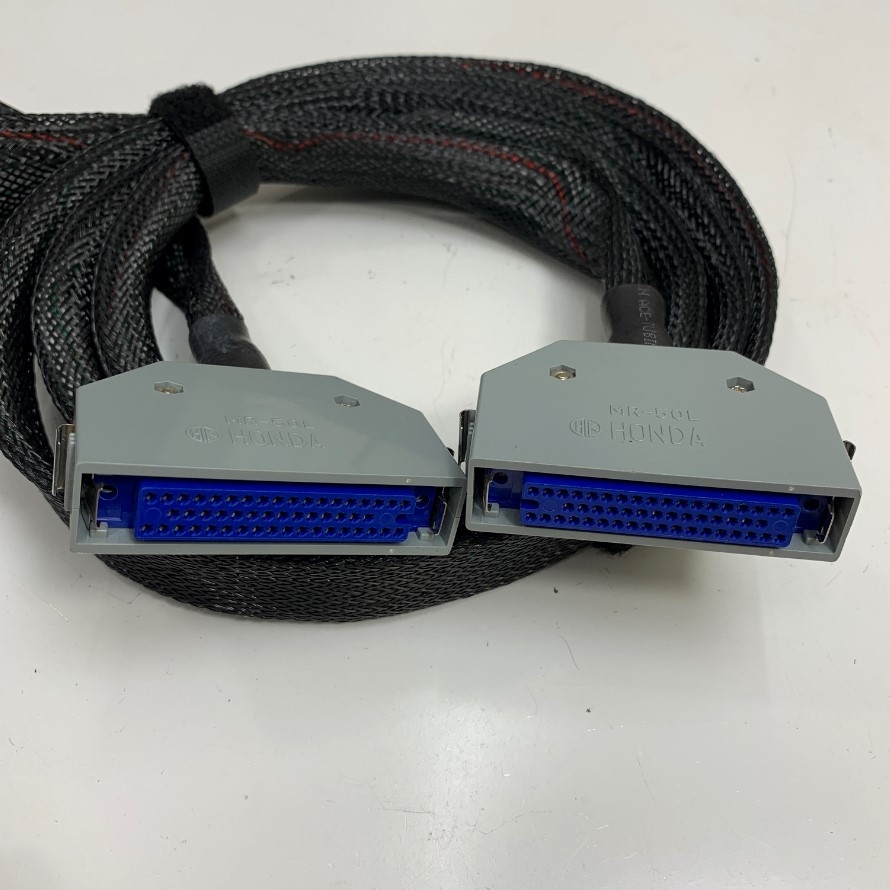 Cáp Original FANUC I/O Cable Flat Ribbon Data Rainbow Connector Honda MR-50L 50 Pin Female to Female Dài 2M 6.5ft For FANUC CNC Data witch Terminal Board I/O Connection Line Cable