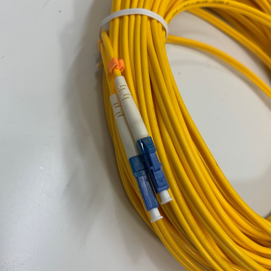 Dây Nhẩy Quang 1Gb 25M (75ft) LC UPC to LC UPC Duplex OS2 Singlemode PVC Yellow 9/125μm 3.0mm Fiber Optic Patch Cable