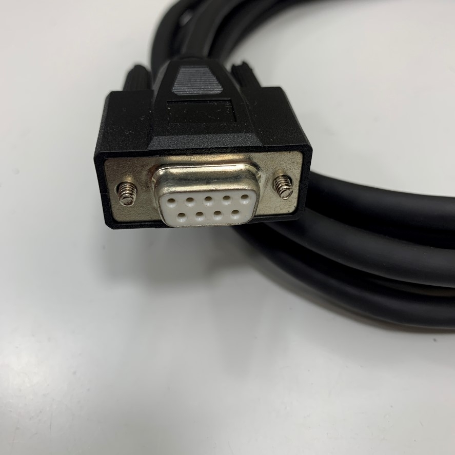 Cáp 1.8M 6ft XBTZ9008 RS485 Shielded Cable Connector RJ45 to DB9 Female For PLC Schneider Modicon M218, M238, M258 or M340 witch Schneider HMI HMIGXO3502, HMIGXO Series Panels Communication