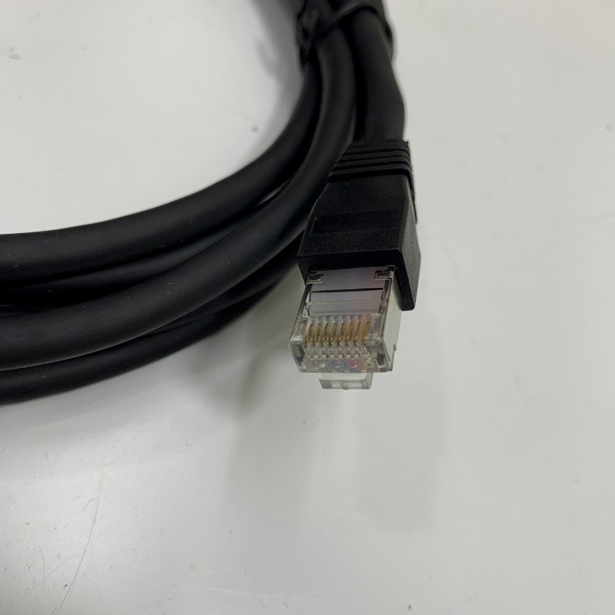 Cáp Điều Khiển HMI-CAB-ST809 Dài 3M 10Ft RS-232 Cable Shielded Connector RJ45 Male to DB9 Female For HMI Proface GP4000 ST3000 Series ST401 with Emerson ROC800 Series