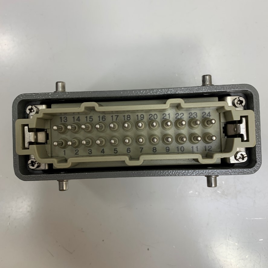 Đầu Nối Điện Công Nghiệp 24 Pin 16A 500V 6KV3 Smico SO-HE-024-F + Smico SO-HE-024-M Module Heavy Duty Connector