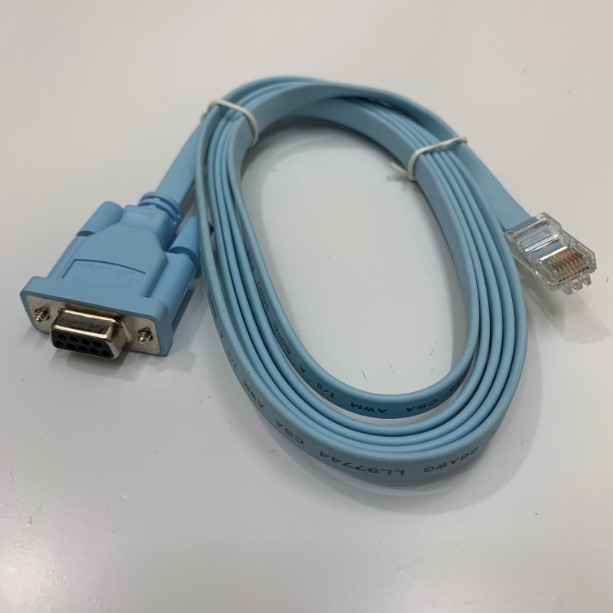 Cáp Lập Trình Kết Nối Màn Hình HMI Samkoon SK Series Với PLC Hitachi E/EH Series Terminal is RJ45 Connection Cisco Flat Cable RS232 RJ45 to DB9 Female Dài 1.8M