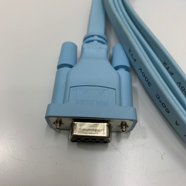 Cáp Lập Trình Kết Nối Màn Hình HMI Samkoon SK Series Với PLC Hitachi E/EH Series Terminal is RJ45 Connection Cisco Flat Cable RS232 RJ45 to DB9 Female Dài 1.8M