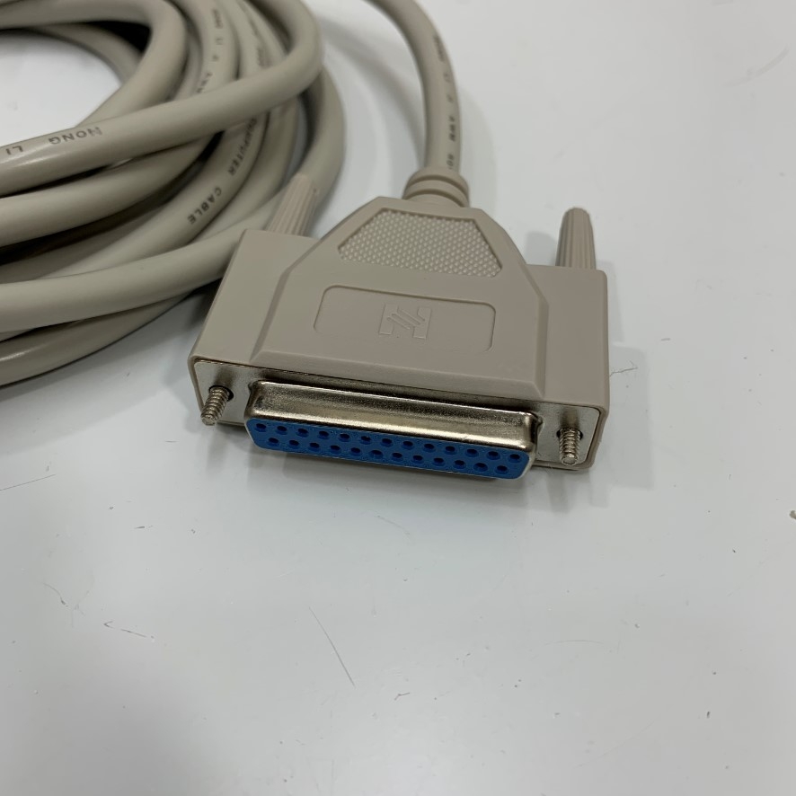Cáp OEM MC-NF50GN DB25 Pin Male to Female Extension Cable 5M Straight Through Full 25 Core OD 6.4mm Grey For Computer/PLC/CNC/Laser
