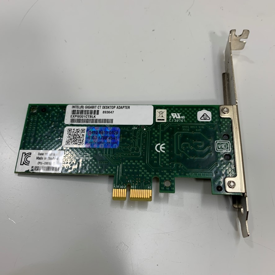 Intel Gigabit CT PCI-E Network Adapter EXPI9301CTBLK Ethernet Single Port RJ45 1Gbps 10Base-T/100Base For Industrial Ethernet Lan Card