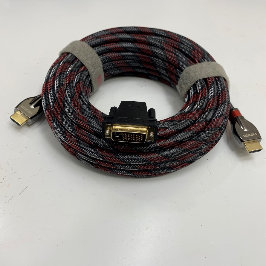 Cáp Tín Hiệu Dài 10M 33ft Cable DVI-D (24+1 Pin) Male to HDMI Gold plated Contacts For Thiết Bị Nội Soi MedTech company KARL STORZ witch Monitor HDMI Video Connection