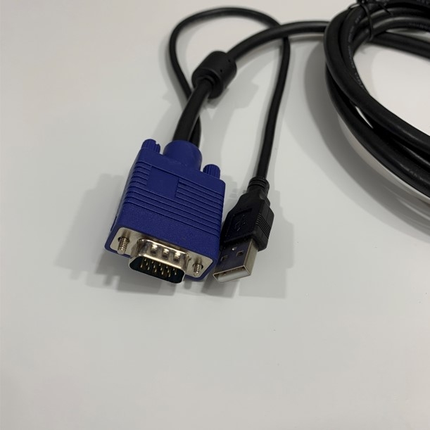 Cáp Điều Khiển 2-in-1 VGA/USB KVM Switch Cable 1.8M VGA HDB 15-Pin Male to Male For USB KVM Switch VGA