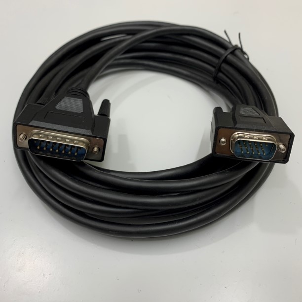 Cáp Lập Trình HMI XTOP07TW Series Với Dongbu Robot IMS-J-1000 Cable RS232-C D-Sub DB15 Male to HD15 VGA Male Dài 3M Có Chống Nhiễu Shielded