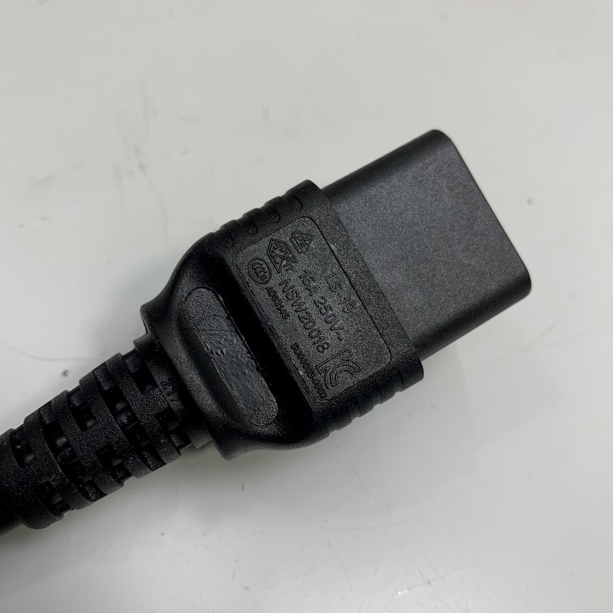 Dây Nguồn Cisco CAB-C19-CBN 8ft Dài 2.5M Jumper Power Cord C20 to C19 16A 250V 3x2.08mm² 14AWG UL SJT E55333 VW-1 Cable OD 10mm Conditions 105°C Longwell