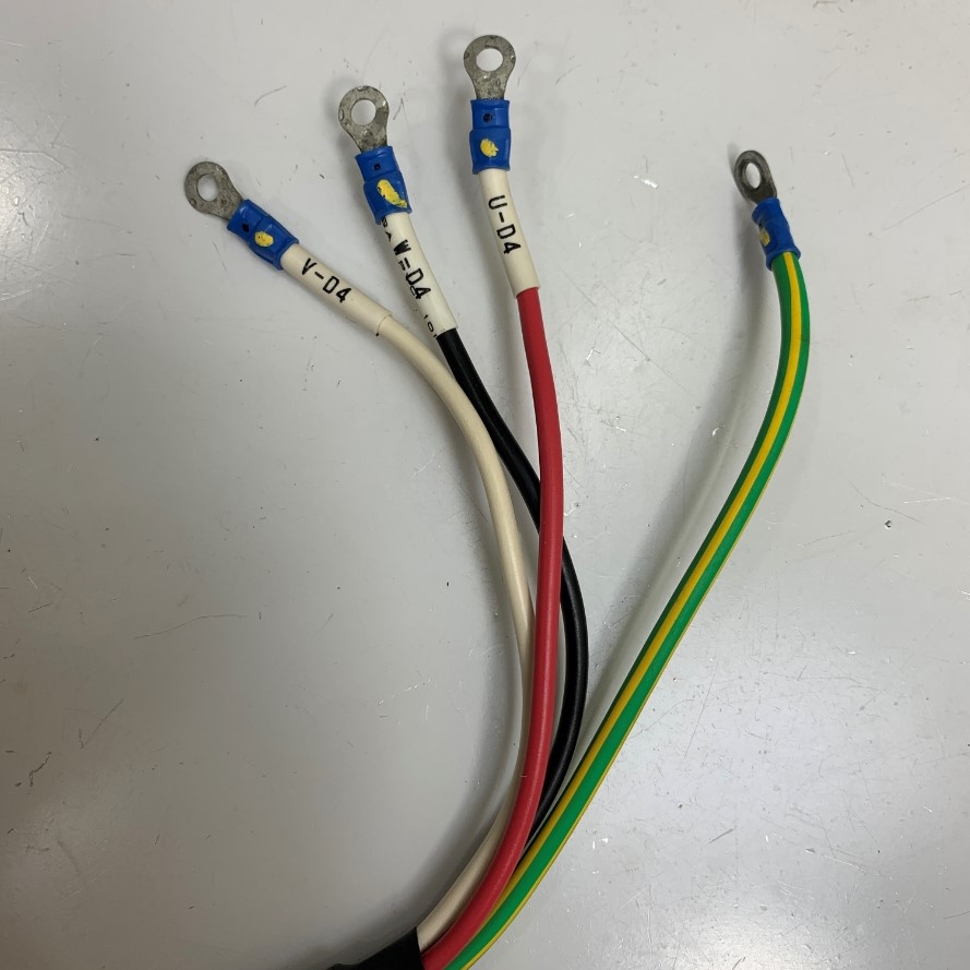 Cáp Original Mitsubishi MR-PWCE22-23S Dài 1M 3.3ft For Mitsubishi Servo Motor Power HC-SFS Series HC203SW-A42 witch Mitsubishi MDS-B-SVJ2-10 Servo Drive