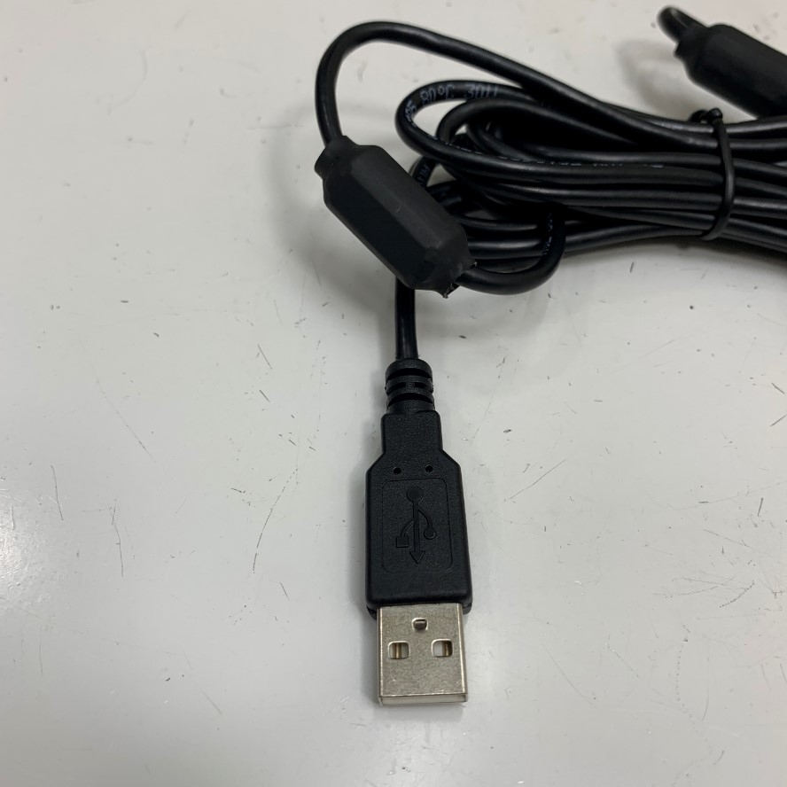 Cáp 3M 10ft TSI 700036 Computer Cable USB Type A to Mini USB B 5 Pin Shielded Cable E212689 2 Ferrite For Máy Đo Độ Bụi TSI 9303 AeroTrak Handheld Particle Counter with PC Computer