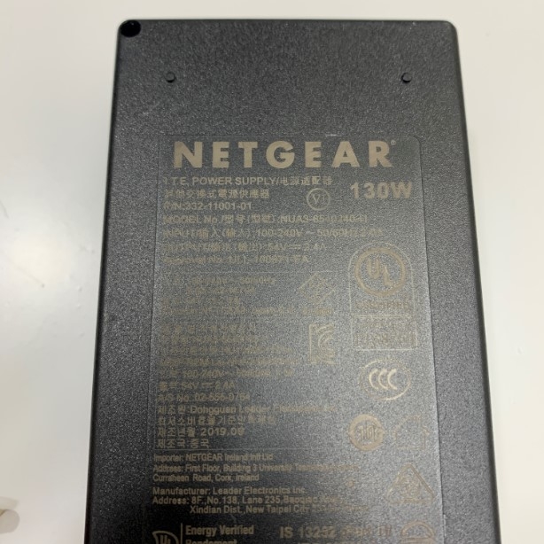 Adapter 54V 2.4A NETGEAR OEM Cisco MA-PWR-100WAC 640-76010 Connector Size 6.5mm x 3.0mm For Cisco Meraki MX68 MX68W MX68CW MX68-HW MX68W-HW MX68CW-HW Security Appliance