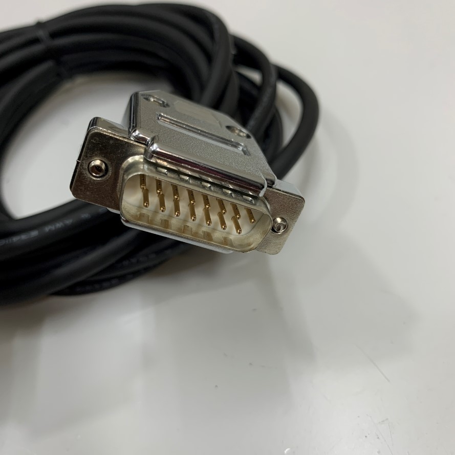 Cáp Yaskawa Dài 4M 13.3ft Serial DB15 Male to DB15 Male 15 Pin Two Rows Connector Data Cable For Servo Motor Encoder Yaskawa