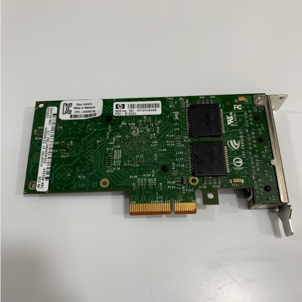 Card Mạng HP NC365T 593743-001 Quad Port Connectivity PCI-E X4 Interface 4-Port Ethernet Server Adapter 10/100/1000Mb Transfer Rate Low Profile Bracket