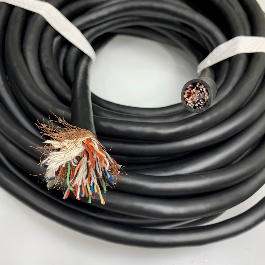 Cáp Điều Khiển Chuyển Động Dài 1M Dài 3.3ft Cable HITACHI 25PR 50 Core x 0.25mm² Cable OD 13.5mm For Industrial Encoder Servo Cable