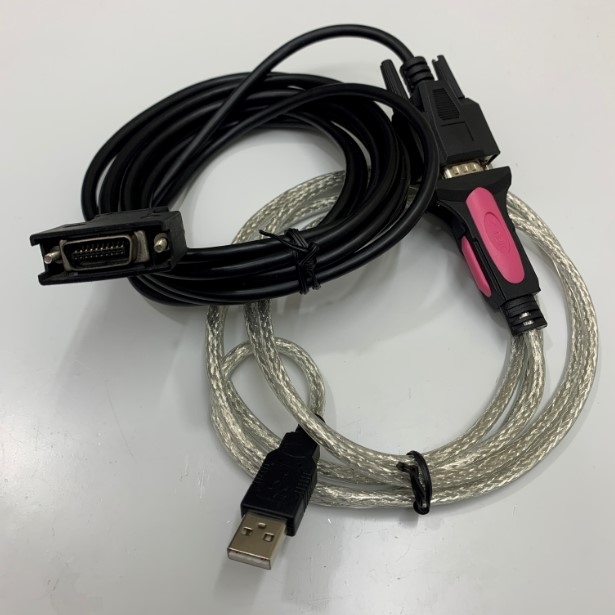 Cáp Lập Trình MR-CPCATCBL3M Mitsubishi Servo MR-J2S/J2 Series Programming Cable Length 3M + USB to RS232 Z-Tek with FTDI Chip