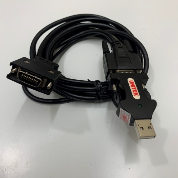 Cáp Lập Trình MR-CPCATCBL3M Mitsubishi Servo MR-J2S/J2 Series Programming Cable Length 3M + USB to RS232 Unitek Serial Adapter