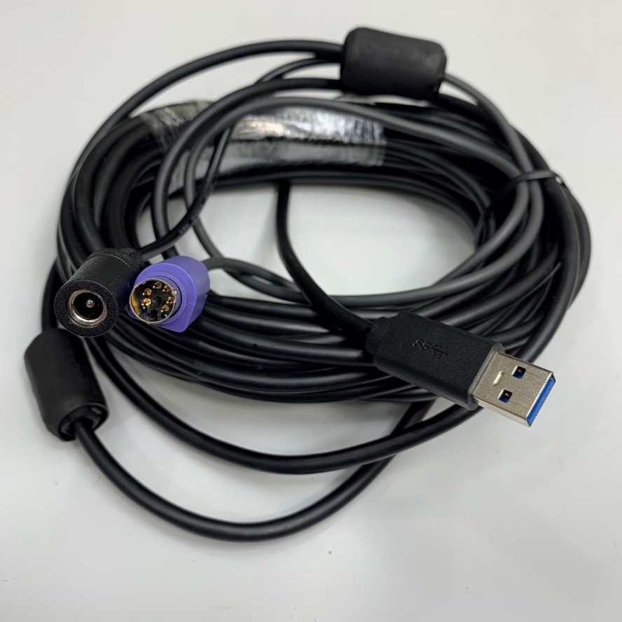 Cáp 5M 17ft Data And Power USB Cable 993001131 & Power Supply For Logitech PTZ Pro & PTZ Pro 2 Conference Camera