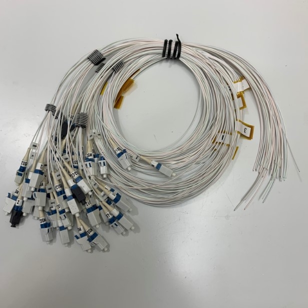 Dây Nối Sợi Quang Đuôi Heo Japan Original Fiber Pigtail LC UPC Single Mode Optical Fiber SM 0.9mm PVC White 9/125µm Length 1.1M