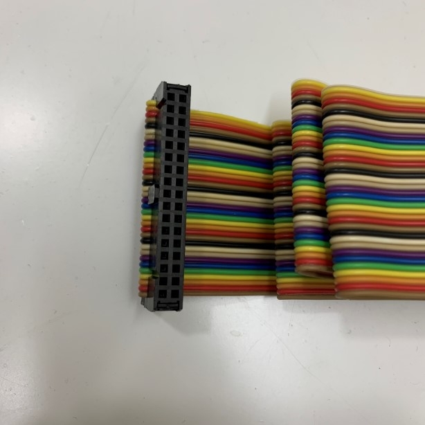 Cáp Flat Ribbon Rainbow Cable IDC 34 Pin 2.54mm Dài 1.5M For Industrial PLC/CNC/ Desk Robot Control Panel Motherboard