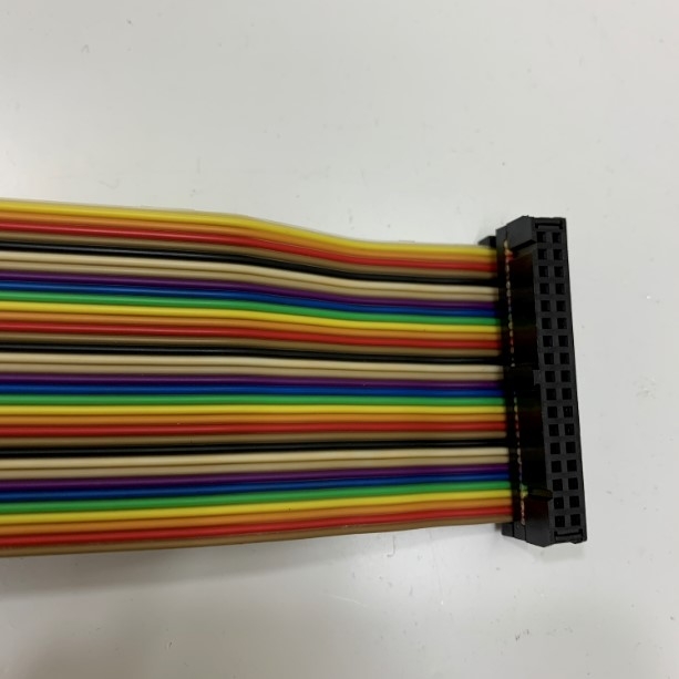 Cáp Bẹ Nhiều Mầu IDC 34 Pin 2.54mm Pitch Flat Ribbon Data Rainbow Color Cable Dài 1M For Servo Drive Sanyo Denki Controller Musashi Shotmaster Desk Robot