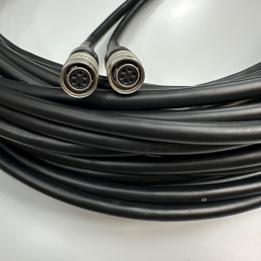 Cáp 30M 100ft HR10A-7P-6S Hirose 6 Pin Female to Female Cable For For Industrial Camera Basler, Hikrobot