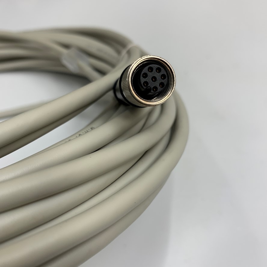 Cáp Điều Khiển Connector M12 8 Pin A-Code Female to DB15 Male Dài 20M 66ft Shielded Cable 4x2x0.14 mm² OD 6.5mm Gray For Siemens Simatic Industrial, Cognex Industrial Barcode Camera Reader