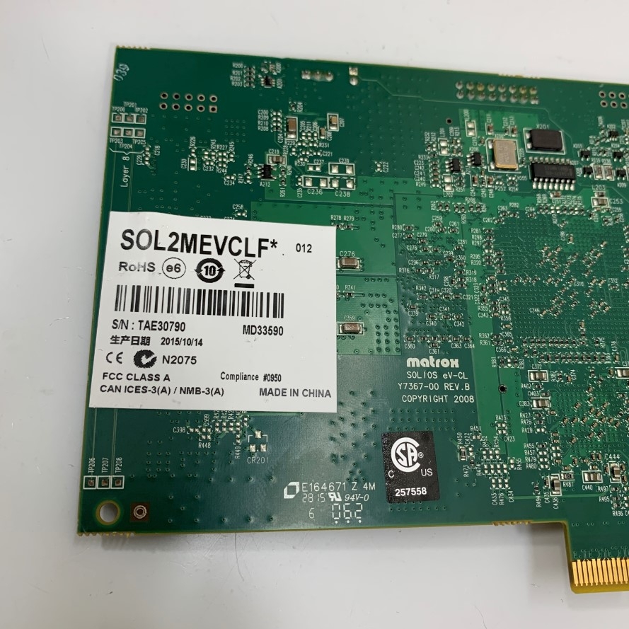 Card PCIe x4 Matrox SOL2MEVCLF Solios EV-CL Y7367-00 REV.B Camera Link Frame Grabber For Industrial Camera