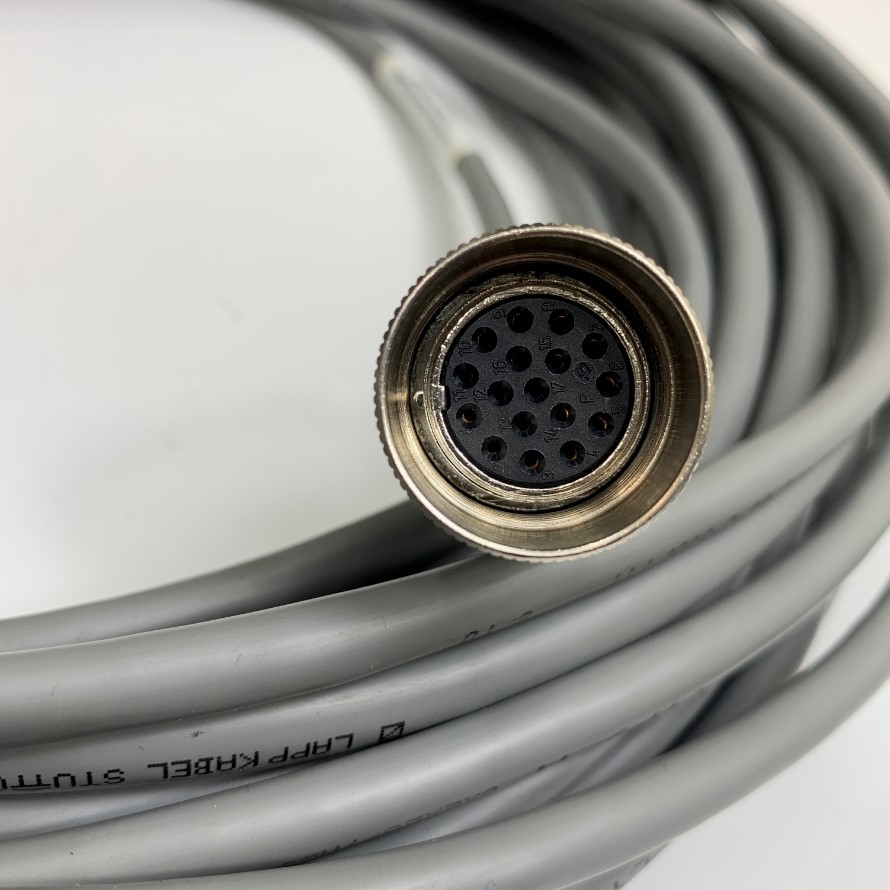 Cáp Điều Khiển SP-Guard 110000974-002-20M Dài 20M 66ft Connector M23 17 Pin Female Circular to 9 Core Terminal Block End Wire For Máy Bơm Hút Chân Không Leybold SP250 - SP630 Screwline Pumps