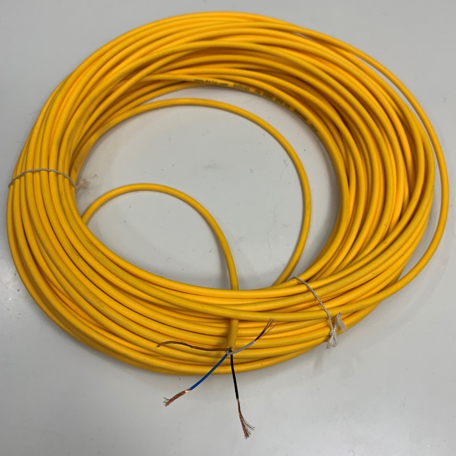 Cáp Điều Khiển‬ Dài 30M 90ft Cable Pilz E33141 4 Core x 0.25mm² OD 5.0mm 300V Colour Yellow in Germany For Sensor Plug Connector M8 M12 Single Cable