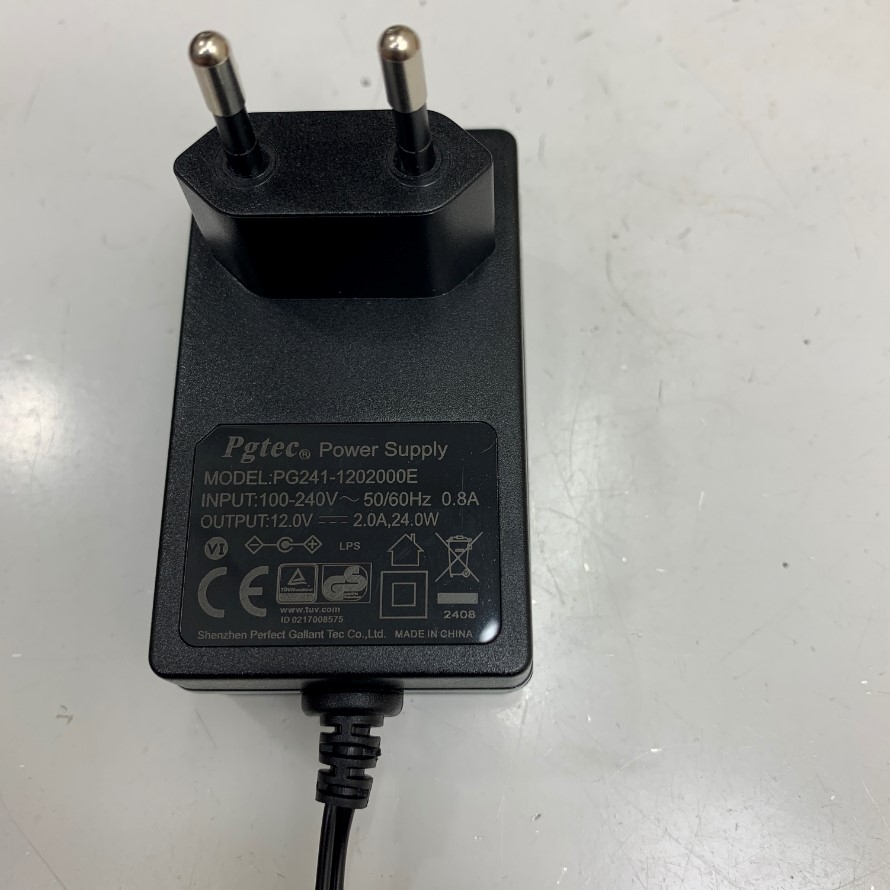 Adapter 12V 2A 24W Pgtec Connector Tip Size 5.5mm x 2.1mm For Industrial Switching Power Supply