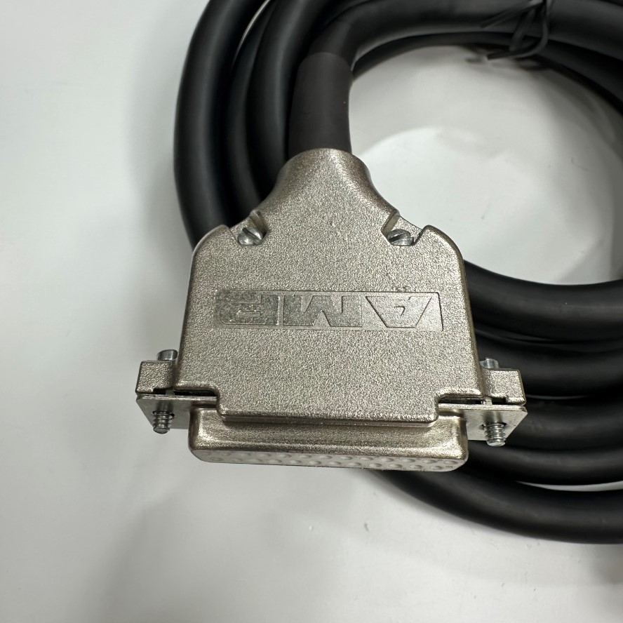 Cáp 2.6M 8.7ft Flexible Cable Signals Data And Power AMP Metal Shell DB25 Female to 25 Core OD 11mm Black 25x0.35mm² 22AWG 80℃ 300V Triumph Cable For Power I/O Servo Drive and Laser Marker Controller