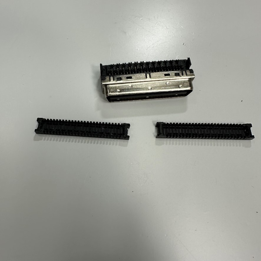 Đầu Jack Molex MDR 50 Pin Male Connector IDC Type Pitch 1.27mm Gold Plated With Latch Clip For Servo Driver Yaskawa Panasonic Mitsubishi Delta LS Electric Series Control I/O Interface