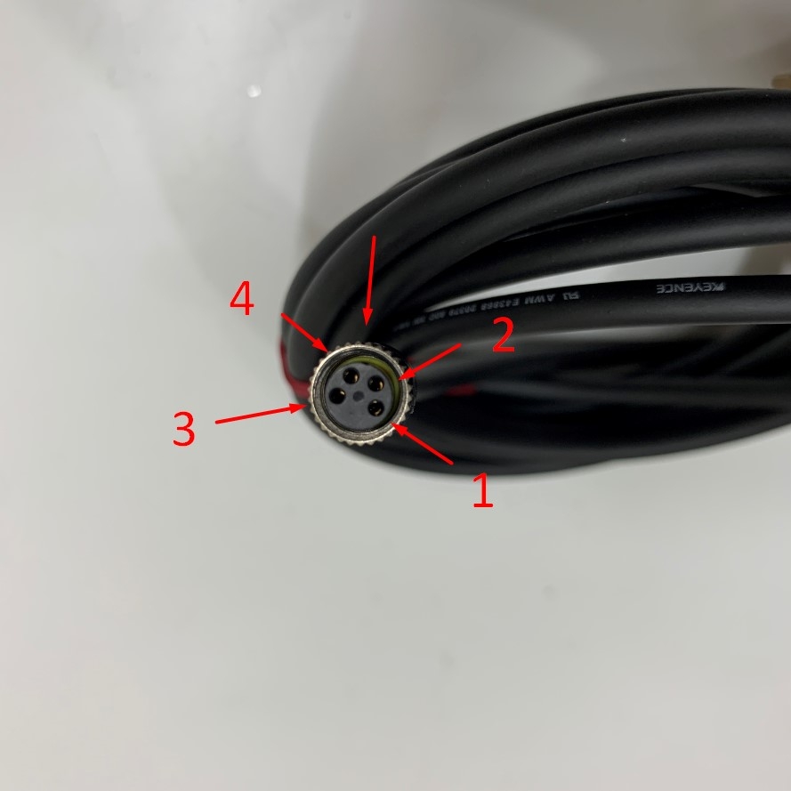 Cáp M8 Cable 4 Pin 2M Female A Coding Circular Connector Cable Waterproof IP67 Single End Cable Keyence OP-87056 Sensor