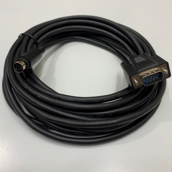 Cáp Lập Trình GT01-C100R4-8P 33 ft Dài 10M Cable MD8M to DB9 Male For PLC Mitsubishi FX Series Connect HMI Mitsubishi GOT1000/GT11/GT12/GT15/GT105