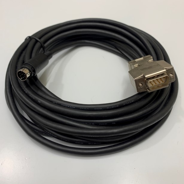 Cáp Lập Trình GT01-C200R4-8P Dài 20M Cable MD8M to DB9 Male For PLC Mitsubishi FX Series Connect HMI Mitsubishi GOT1000/GT11/GT12/GT15/GT105