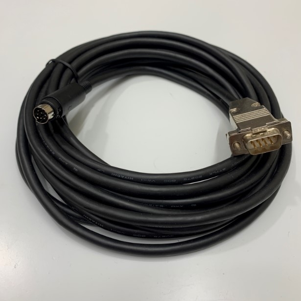 Cáp Lập Trình GT01-C150R4-8P 50 ft Dài 15M Cable MD8M to DB9 Male For PLC Mitsubishi FX Series Connect HMI Mitsubishi GOT1000/GT11/GT12/GT15/GT105