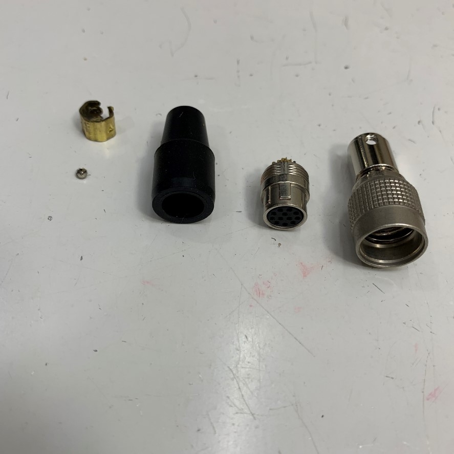 Đầu Jack Connector HR10A-10P-12S(73) Hirose 12 Pin Female 12 Positions Circular Meta Silver